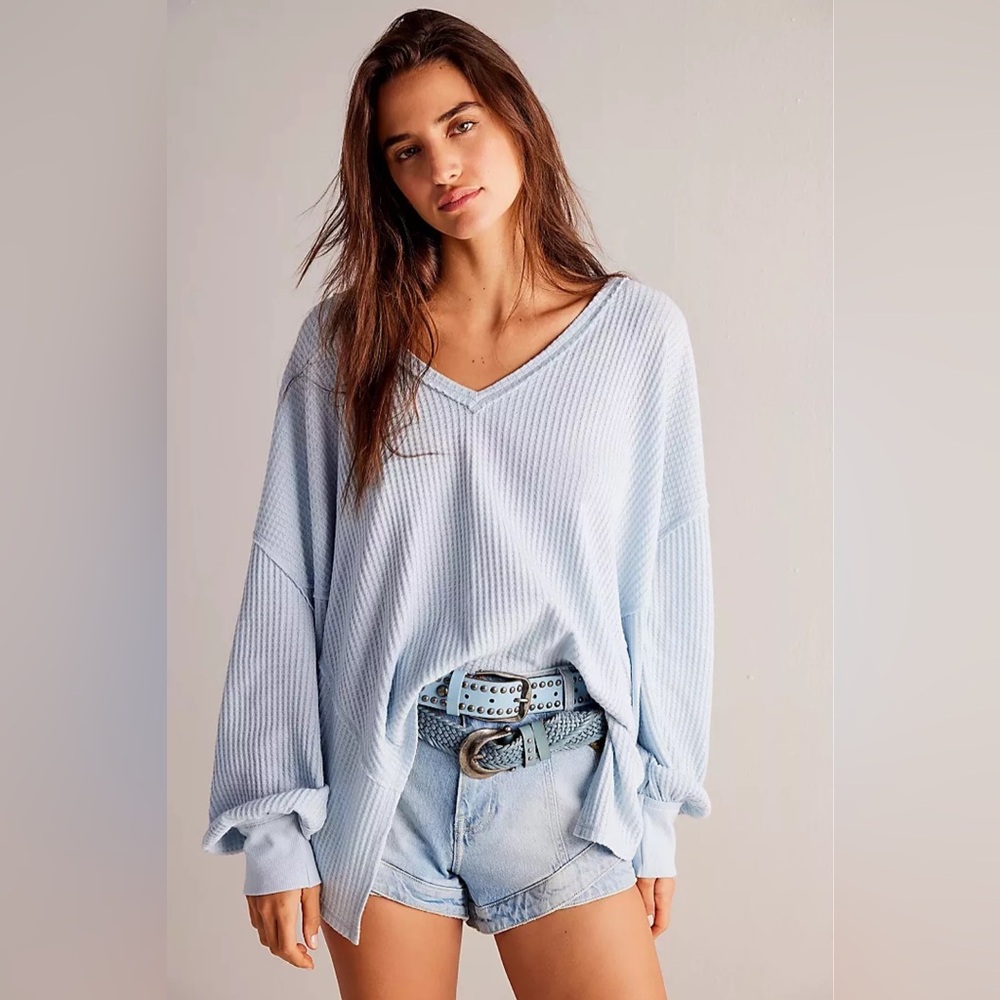 free people we the free waffle knit sweater